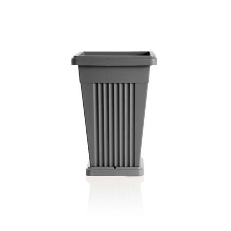 Горшок piramide с поддоном Серый 40x40x59 (31907)