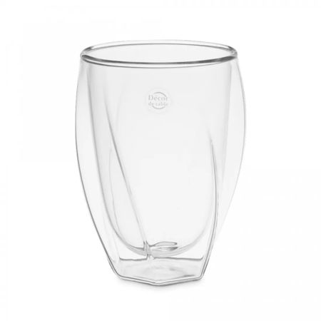 Стакан для латте с двойными стенками Decor de table Mon matin 350 мл, стекло