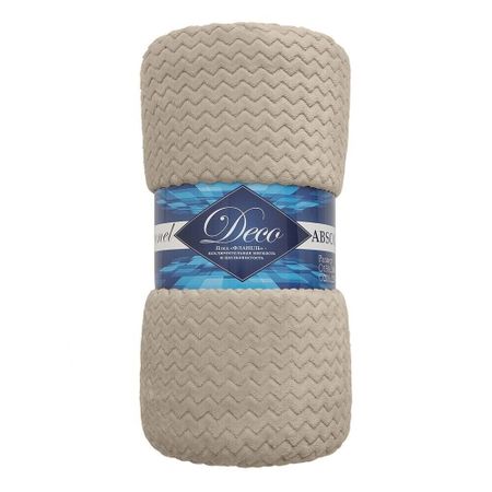 Плед 150х200 см TexRepublic Жаккард микрофибра бежевый