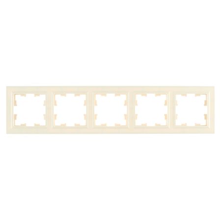 Рамка IEK Brite РУ-5-БрКр пятиместная бежевая (BR-M52-K10) кнопка рулевого колеса автомобиля в стиле углеродного волокна нижняя рамка наклейка abs для suzuki swift 2017 2018 2019 2020 2021 2022 2023 2024 2025 suzuki fronx 2024 2025