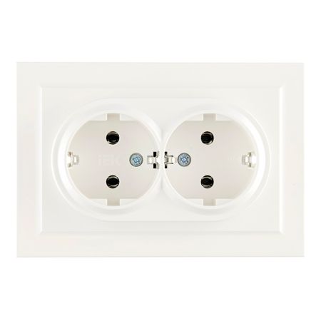 Розетка IEK Brite РС12-3-БрБ встраиваемая белая (BR-R21-16-K01-F)