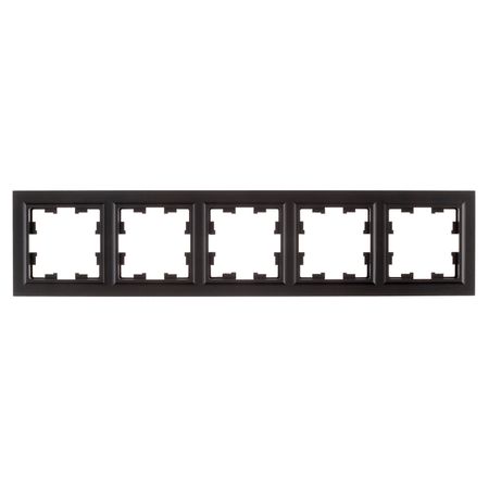 Рамка IEK Brite РУ-5-БрЧ пятиместная черная (BR-M52-K02) кнопка рулевого колеса автомобиля в стиле углеродного волокна нижняя рамка наклейка abs для suzuki swift 2017 2018 2019 2020 2021 2022 2023 2024 2025 suzuki fronx 2024 2025