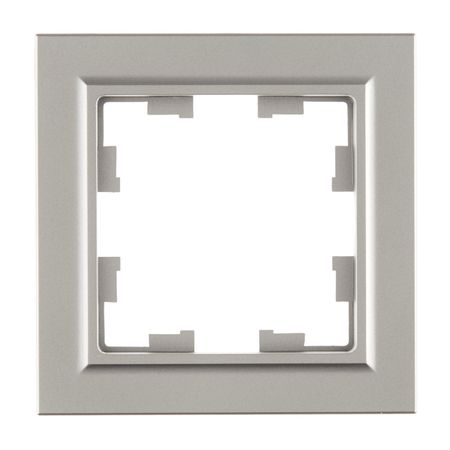 Рамка IEK Brite РУ-1-БрС одноместная сталь (BR-M12-K46) кнопка рулевого колеса автомобиля в стиле углеродного волокна нижняя рамка наклейка abs для suzuki swift 2017 2018 2019 2020 2021 2022 2023 2024 2025 suzuki fronx 2024 2025