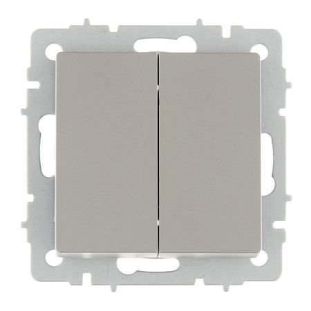 Выключатель IEK Brite ВС10-2-6-БрС двухклавишный встраиваемый сталь проходной (BR-V22-0-10-K46) организация и управление коммерческой деятельностью учебник