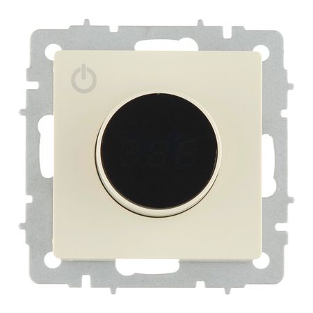 Терморегулятор IEK Brite ТС10-1-БрКр для теплого пола встраиваемый бежевый электронный с индикацией (BR-RT11-K10)