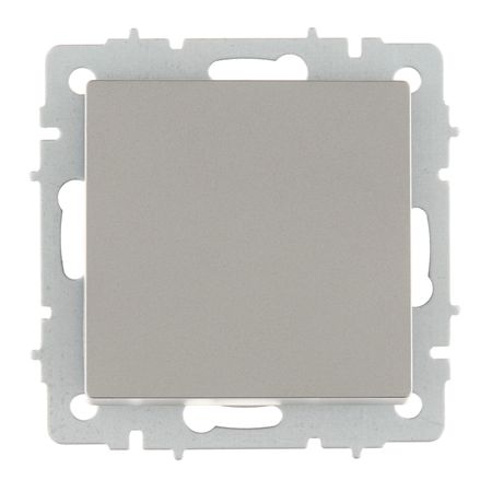 Выключатель IEK Brite ВС10-1-0-БрС одноклавишный встраиваемый сталь (BR-V10-0-10-K46)