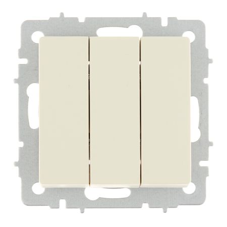 Выключатель IEK Brite ВС10-3-0-БрКр трехклавишный встраиваемый бежевый (BR-V30-0-10-K10) организация и управление коммерческой деятельностью учебник