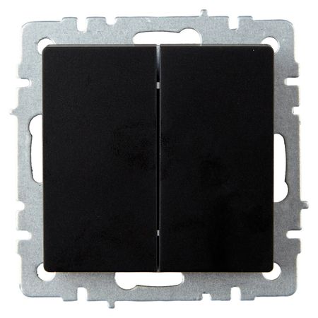 Выключатель IEK Brite ВС10-2-6-БрЧ двухклавишный встраиваемый черный проходной (BR-V22-0-10-K02) организация и управление коммерческой деятельностью учебник