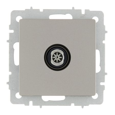 Розетка телевизионная IEK Brite РТВ11-0-БрС встраиваемая сталь (BR-A10-O-K46)