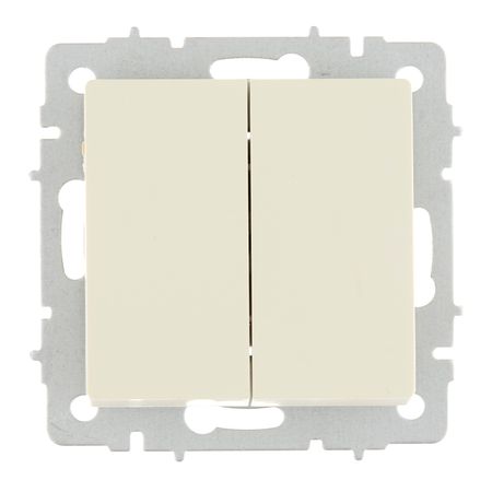 Выключатель IEK Brite ВС10-2-6-БрКр двухклавишный встраиваемый бежевый проходной (BR-V22-0-10-K10) организация и управление коммерческой деятельностью учебник