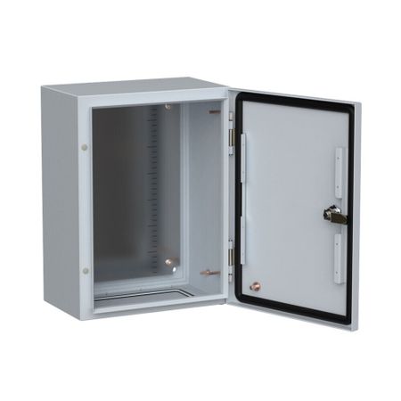 Щит распределительный навесной IEK Titan 5 ЩМП-40.30.20 металлический IP66 400х300х200 мм с монтажной панелью