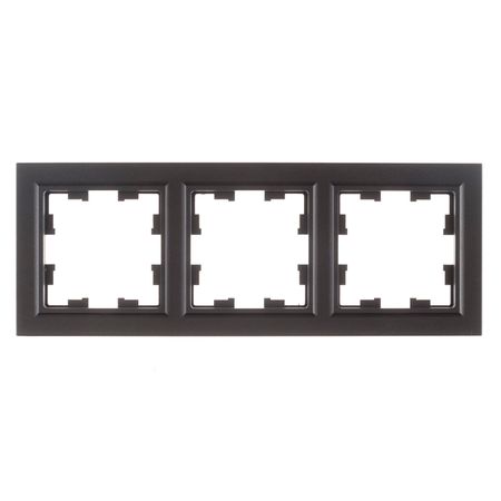 Рамка IEK Brite РУ-3-БрЧ трехместная черная (BR-M32-K02) кнопка рулевого колеса автомобиля в стиле углеродного волокна нижняя рамка наклейка abs для suzuki swift 2017 2018 2019 2020 2021 2022 2023 2024 2025 suzuki fronx 2024 2025