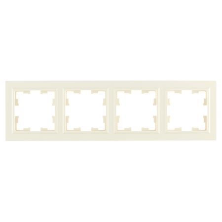 Рамка IEK Brite РУ-4-БрКр четырехместная бежевая (BR-M42-K10) кнопка рулевого колеса автомобиля в стиле углеродного волокна нижняя рамка наклейка abs для suzuki swift 2017 2018 2019 2020 2021 2022 2023 2024 2025 suzuki fronx 2024 2025