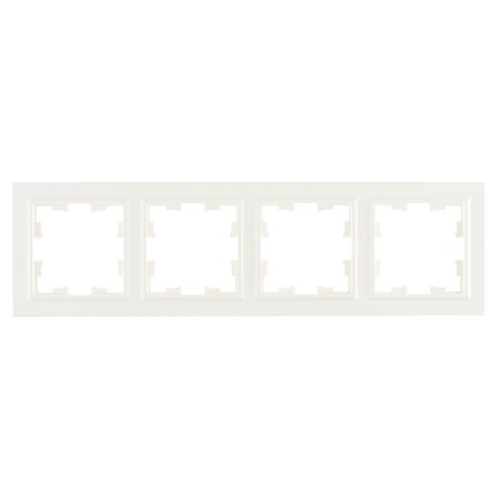 Рамка IEK Brite РУ-4-БрБ четырехместная белая (BR-M42-K01) кнопка рулевого колеса автомобиля в стиле углеродного волокна нижняя рамка наклейка abs для suzuki swift 2017 2018 2019 2020 2021 2022 2023 2024 2025 suzuki fronx 2024 2025