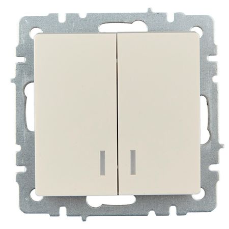 Выключатель IEK Brite ВС10-2-1-БрКр двухклавишный встраиваемый бежевый с подсветкой (BR-V20-1-10-K10) организация и управление коммерческой деятельностью учебник