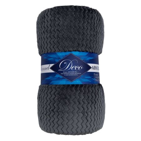 Плед 200х220 см TexRepublic Жаккард микрофибра серый