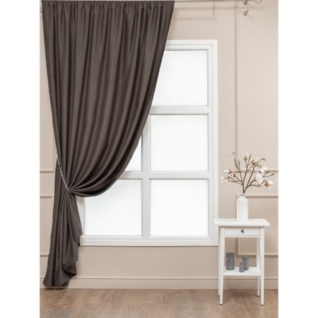 Штора блэкаут коричневая 160х270 см Amore Mio (99107)