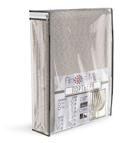 Портьера Amore Mio Блэкаут эколен бежевая, 160х260 см