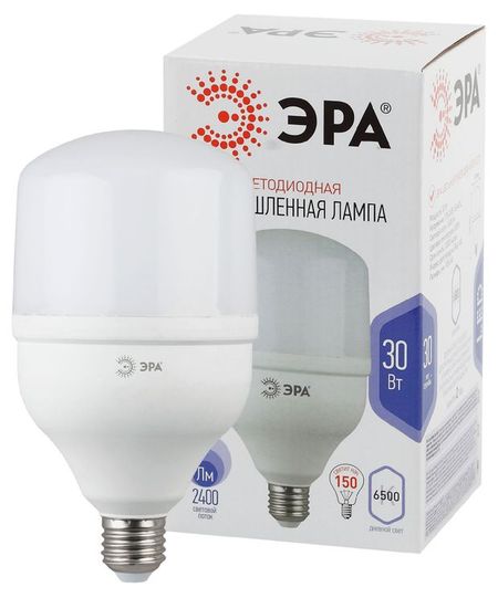 Лампа светодиодная ЭРА LEDT100-30W-6500-E27 Холодный белый