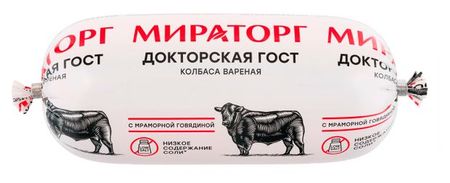 Колбаса вареная Мираторг Докторская с мраморной говядиной ГОСТ, 470 г