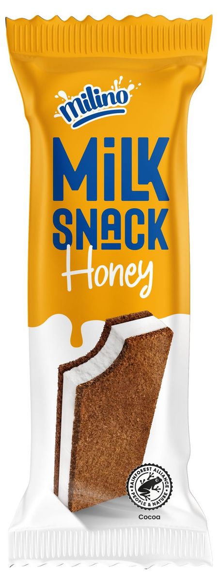 Пирожное бисквитное Milino Milk Snack Honey с медом Италия, 28 г