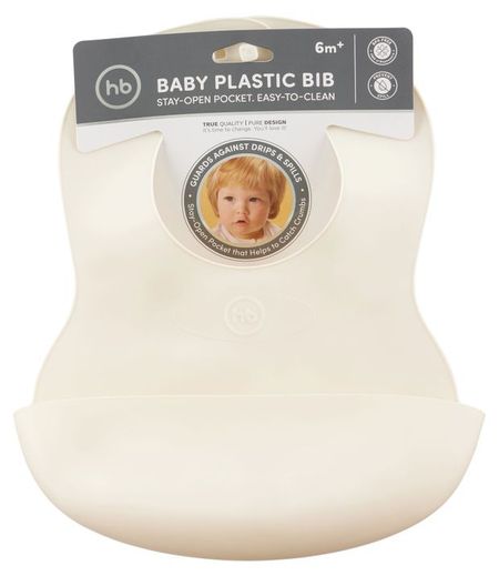 Нагрудный фартук пластиковый Happy Baby, 1 шт