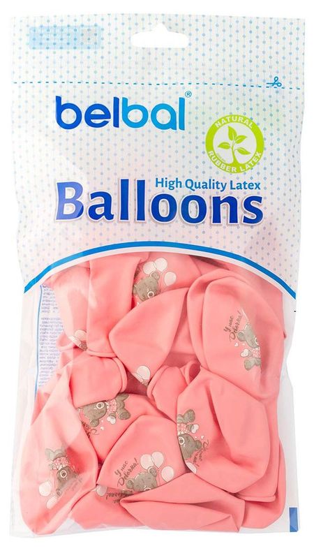 Шар воздушный BELBAL Поздравления с днем рождения 36 см, 25 шт