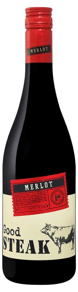 Вино Good Steak Merlot красное сухое Россия, 0,75 л
