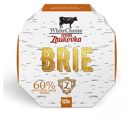 Сыр мягкий Бри с белой плесенью WhiteCheese from Zhukovka 60% БЗМЖ, 125 г