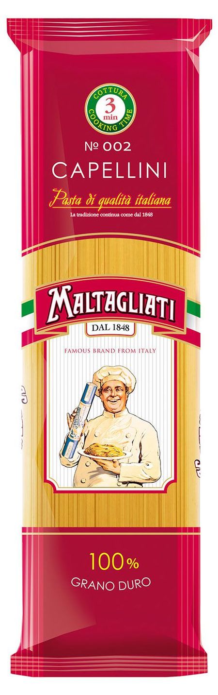 Макаронные изделия Maltagliati Капеллини 002 спагетти, 450 г