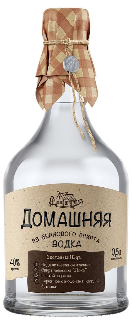 Водка Домашняя Россия, 0,5 л