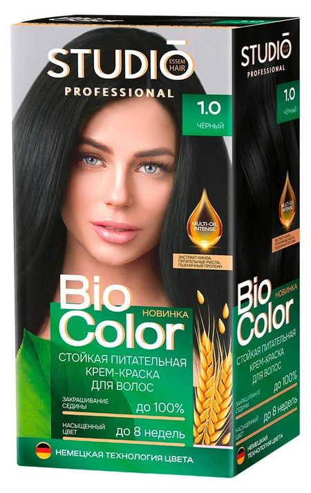 Крем-краска для волос Biocolor Стойкая 1.0 Черный