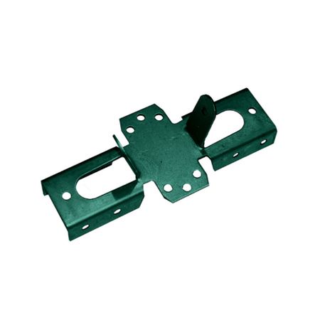 Кронштейн для столба заборного 50х50 мм зеленый RAL 6005 основание столба l образное 60х80х100х300х4мм