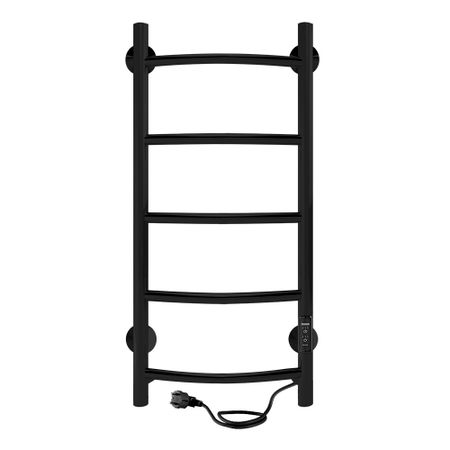 Полотенцесушитель электрический Indigo Arc Lux 700х300 мм 70 Вт с терморегулятором черный муар полотенцесушитель электрический indigo style 3 1200х130мм 65вт таймер муар