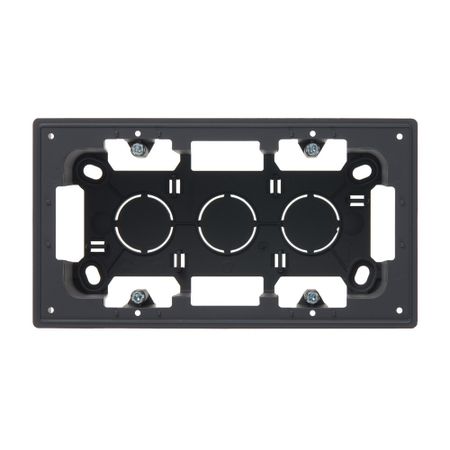 Коробка монтажная Simon 24 Harmonie двухместная накладная графит (2400752-038)