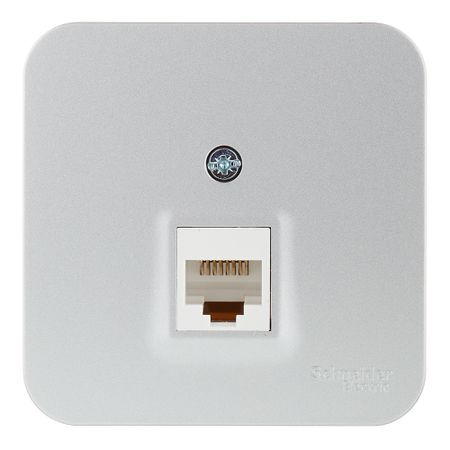 Розетка компьютерная Systeme Electric Blanca накладная алюминий RJ45 (BLNIA045003)