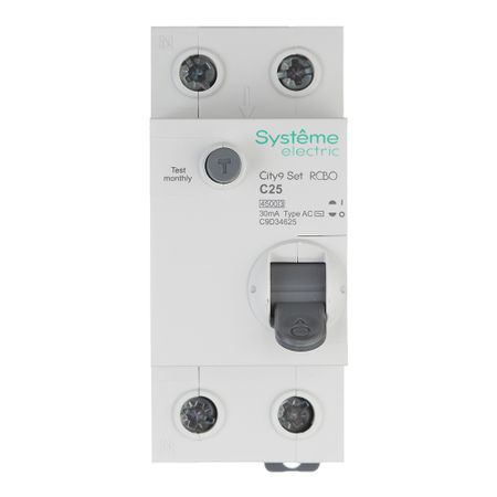 Автомат дифференциальный Systeme Electric City9 Set АВДТ 25А 1P+N тип AC 30 мА 4,5 кА (C9D34625)