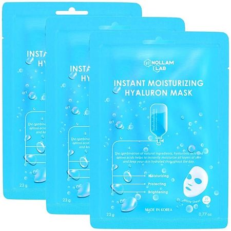 Набор масок для лица NOLLAM LAB Nollam Lab Набор корейских гиалуроновых тканевых масок для мгновенного увлажнения losuyine микропереключатели мгновенного действия 10 шт