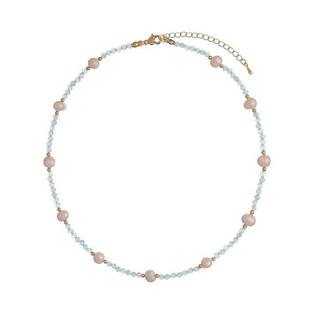 Колье UVI JEWELLERY Колье с жемчугом и зелеными кристаллами