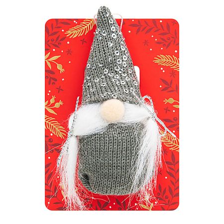 Елочная игрушка TWINKLE Декоративная ёлочная игрушка GNOME GREY игрушка ёлочная snow and stars неваляшка