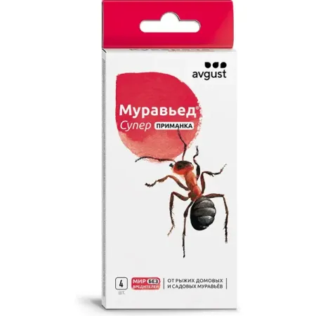 Средство для защиты Avgust от муравьев «Муравьед Супер» приманка 4 шт