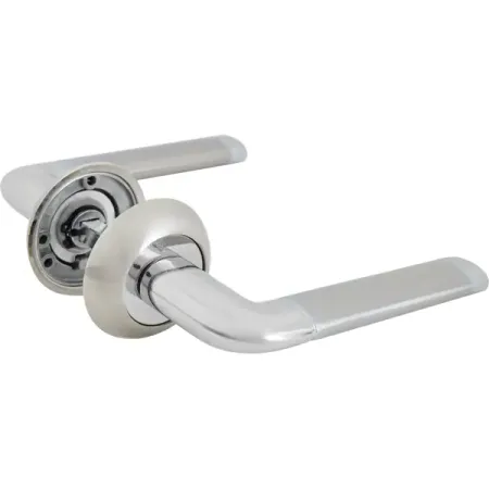 Дверные ручки Punto Rex без запирания цвет матовый никель/хром