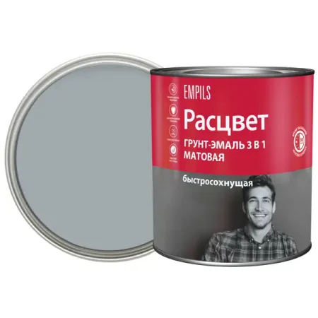 Грунт-эмаль по ржавчине 3 в 1 Расцвет быстросохнущая цвет серый 2.7 кг грунт аэрозоль chamaeleon 500мл серый