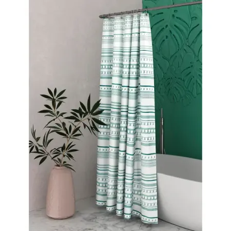 Штора для ванной 180x200 этна зеленый пэс