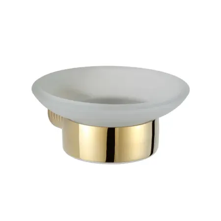 Мыльница с держателем идея стекло/металл золото