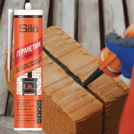 Герметик силикатный Sila 1500°С для печей черный 280 мл