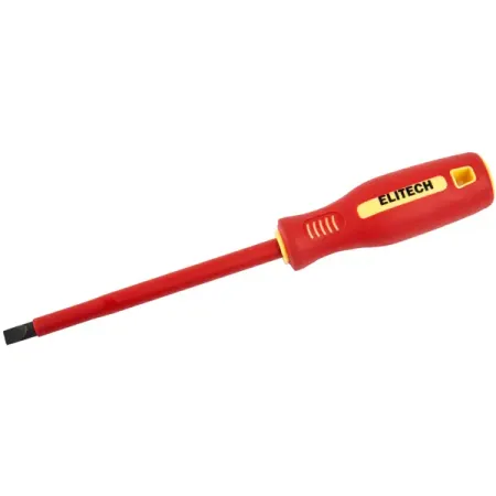Отвертка прямая диэлектрическая Elitech 231104 SL8.0x150 мм