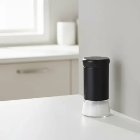 Солонка 0.1 л стекло/пластик цвет черный бутылка для масла уксуса atmosphere 250мл стекло пластик