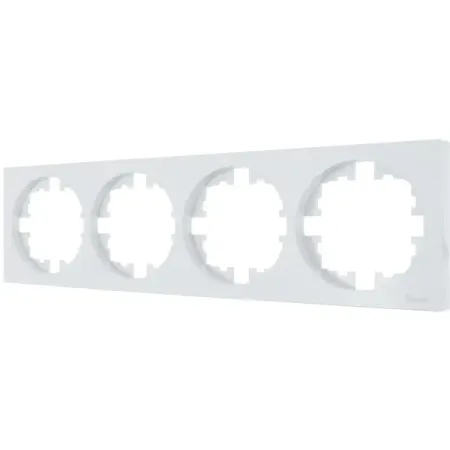 Рамка для розеток и выключателей Osen 4 поста цвет белый рамка 4 поста эра 12 классик белый