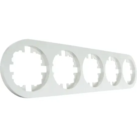 Рамка для розеток и выключателей Osen 5 поста круглая цвет белый